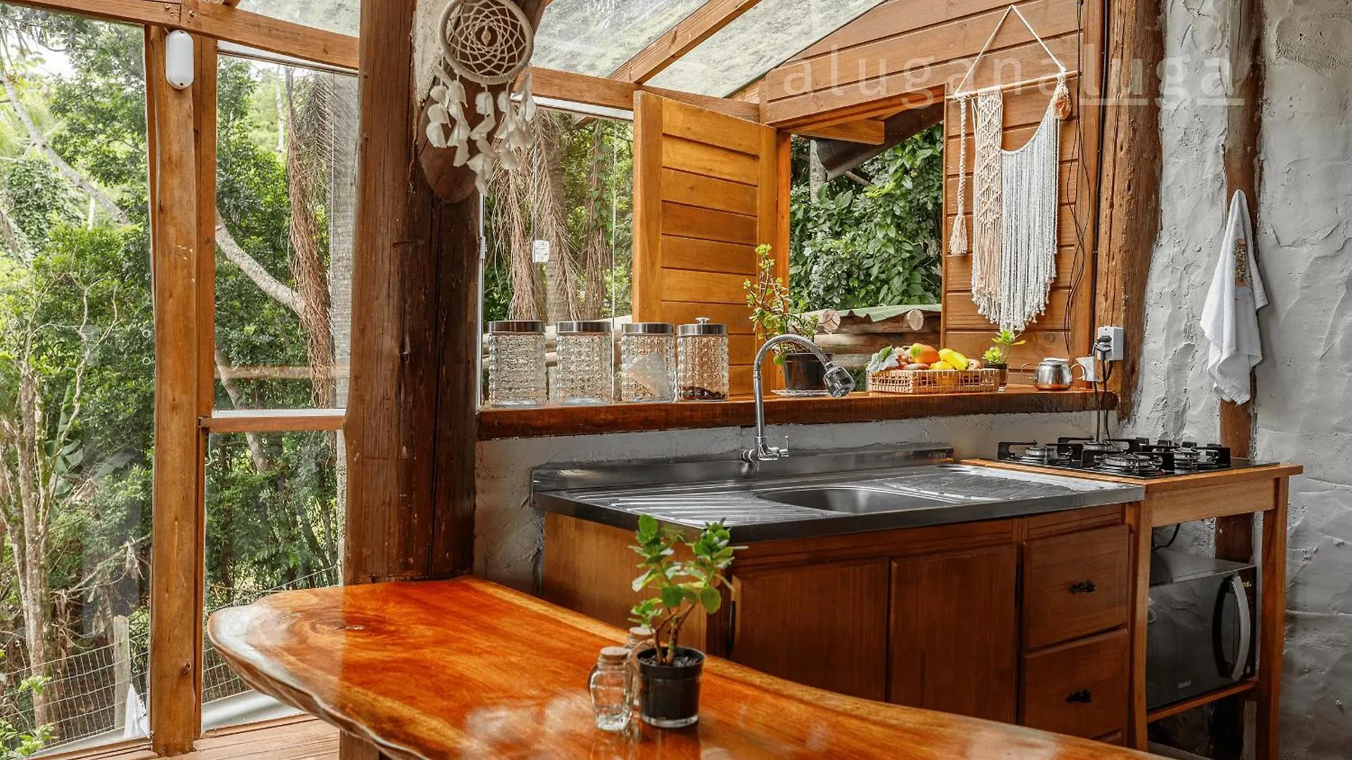 Casa De Vidro Com Vista Deslumbrante 호텔 임비투바 캠프장