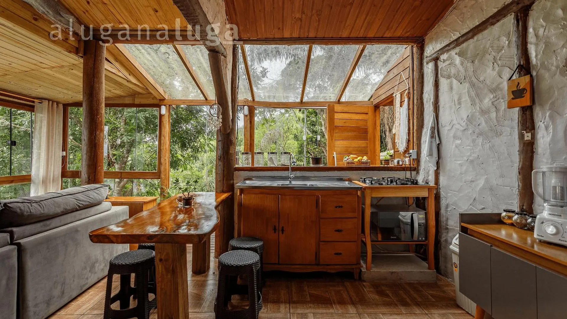 캠프장 Casa De Vidro Com Vista Deslumbrante 호텔 임비투바